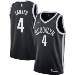 Black Wendell Ladner Nets #4 Twill Basketball Jersey FREE SHIPPING