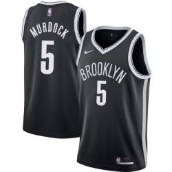 Black Eric Murdock Nets #5 Twill Basketball Jersey FREE SHIPPING