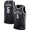 Black Jamel Thomas Nets #5 Twill Basketball Jersey FREE SHIPPING