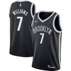 Black Reggie Williams Nets #7 Twill Basketball Jersey FREE SHIPPING