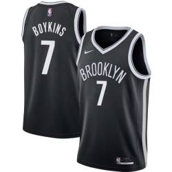 Black Earl Boykins Nets #7 Twill Basketball Jersey FREE SHIPPING