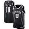 Black Ken Wilburn Nets #10 Twill Basketball Jersey FREE SHIPPING