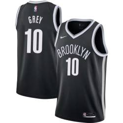 Black Dennis Grey Nets #10 Twill Basketball Jersey FREE SHIPPING