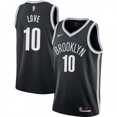 Black Bob Love Nets #10 Twill Basketball Jersey FREE SHIPPING