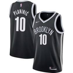 Black Zoran Planinic Nets #10 Twill Basketball Jersey FREE SHIPPING