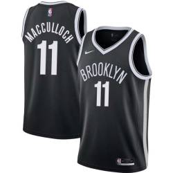 Black Todd MacCulloch Nets #11 Twill Basketball Jersey FREE SHIPPING