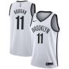 White Jacque Vaughn Nets #11 Twill Basketball Jersey FREE SHIPPING
