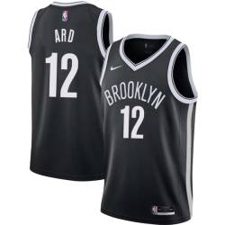 Black Jim Ard Nets #12 Twill Basketball Jersey FREE SHIPPING