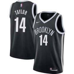 Black Brian Taylor Nets #14 Twill Basketball Jersey FREE SHIPPING