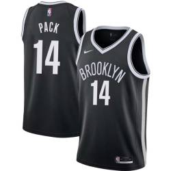 Black Robert Pack Nets #14 Twill Basketball Jersey FREE SHIPPING