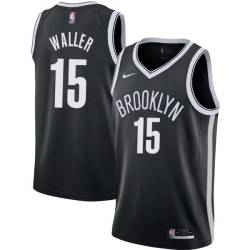 Black Jamie Waller Nets #15 Twill Basketball Jersey FREE SHIPPING