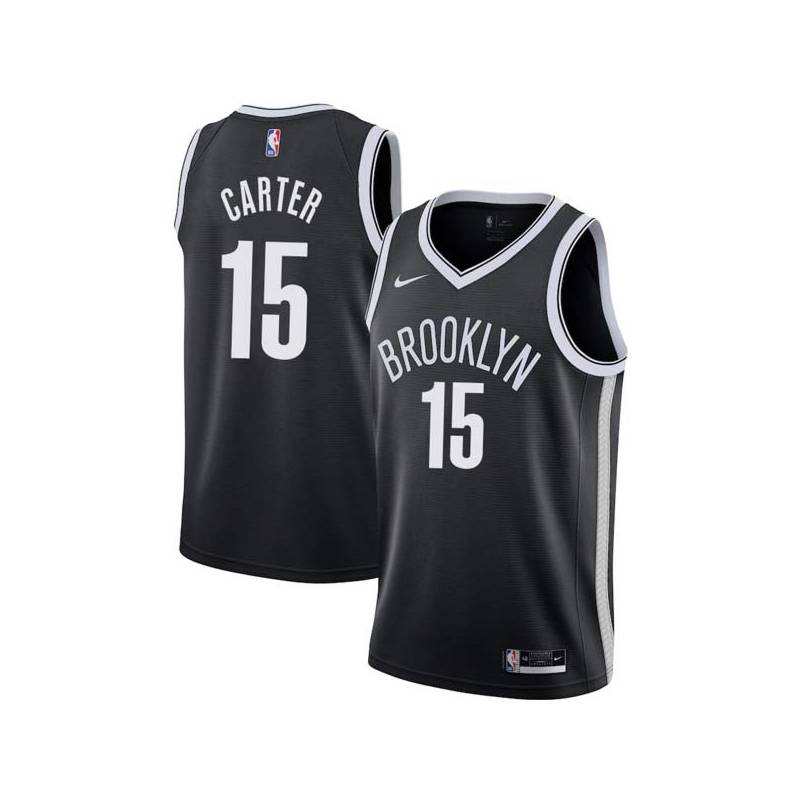 Black Vince Carter Nets #15 Twill Basketball Jersey FREE SHIPPING