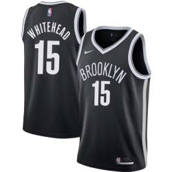 Black Isaiah Whitehead Nets #15 Twill Basketball Jersey FREE SHIPPING