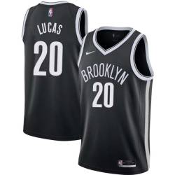 Black Maurice Lucas Nets #20 Twill Basketball Jersey FREE SHIPPING