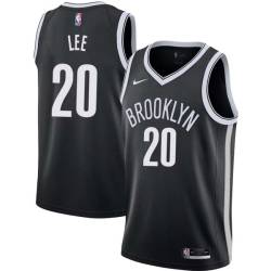 Black Doug Lee Nets #20 Twill Basketball Jersey FREE SHIPPING