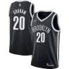 Black Greg Graham Nets #20 Twill Basketball Jersey FREE SHIPPING