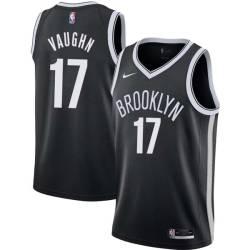 Black Rashad Vaughn Nets #17 Twill Basketball Jersey FREE SHIPPING