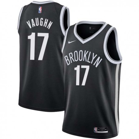 Black Rashad Vaughn Nets #17 Twill Basketball Jersey FREE SHIPPING