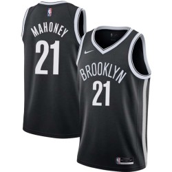 Black Brian Mahoney Nets #21 Twill Basketball Jersey FREE SHIPPING