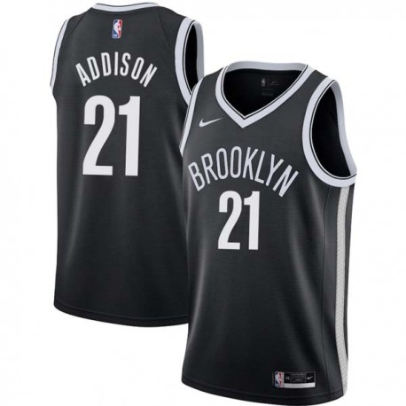 Black Rafael Addison Nets #21 Twill Basketball Jersey FREE SHIPPING