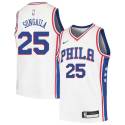 Darius Songaila Twill Basketball Jersey -76ers #25 Songaila Twill Jerseys, FREE SHIPPING