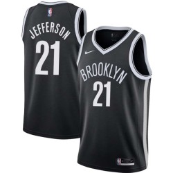 Black Cory Jefferson Nets #21 Twill Basketball Jersey FREE SHIPPING