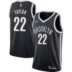 Black Oliver Taylor Nets #22 Twill Basketball Jersey FREE SHIPPING