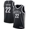 Black Oliver Taylor Nets #22 Twill Basketball Jersey FREE SHIPPING