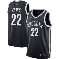 Black Jim Chones Nets #22 Twill Basketball Jersey FREE SHIPPING