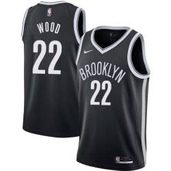 Black Leon Wood Nets #22 Twill Basketball Jersey FREE SHIPPING