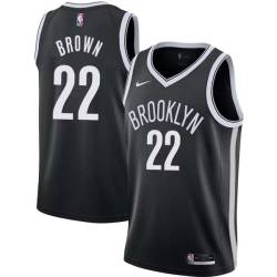 Black Markel Brown Nets #22 Twill Basketball Jersey FREE SHIPPING