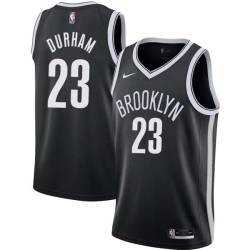 Black Jarrett Durham Nets #23 Twill Basketball Jersey FREE SHIPPING