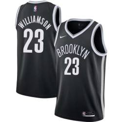 Black John Williamson Nets #23 Twill Basketball Jersey FREE SHIPPING