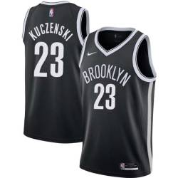 Black Bruce Kuczenski Nets #23 Twill Basketball Jersey FREE SHIPPING