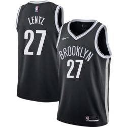 Black Leary Lentz Nets #27 Twill Basketball Jersey FREE SHIPPING