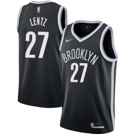 Black Leary Lentz Nets #27 Twill Basketball Jersey FREE SHIPPING