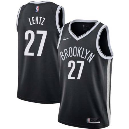 Brooklyn 27 Leary Lentz Nets Twill Basketball Jersey Free Shipping