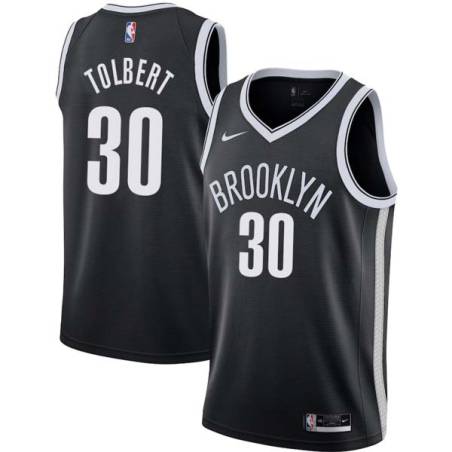 Black Ray Tolbert Nets #30 Twill Basketball Jersey FREE SHIPPING