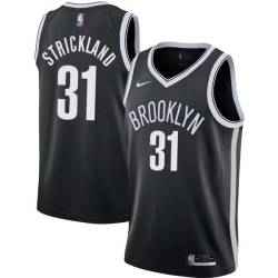 Black Mark Strickland Nets #31 Twill Basketball Jersey FREE SHIPPING