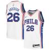 White Cliff Anderson Twill Basketball Jersey -76ers #26 Anderson Twill Jerseys, FREE SHIPPING