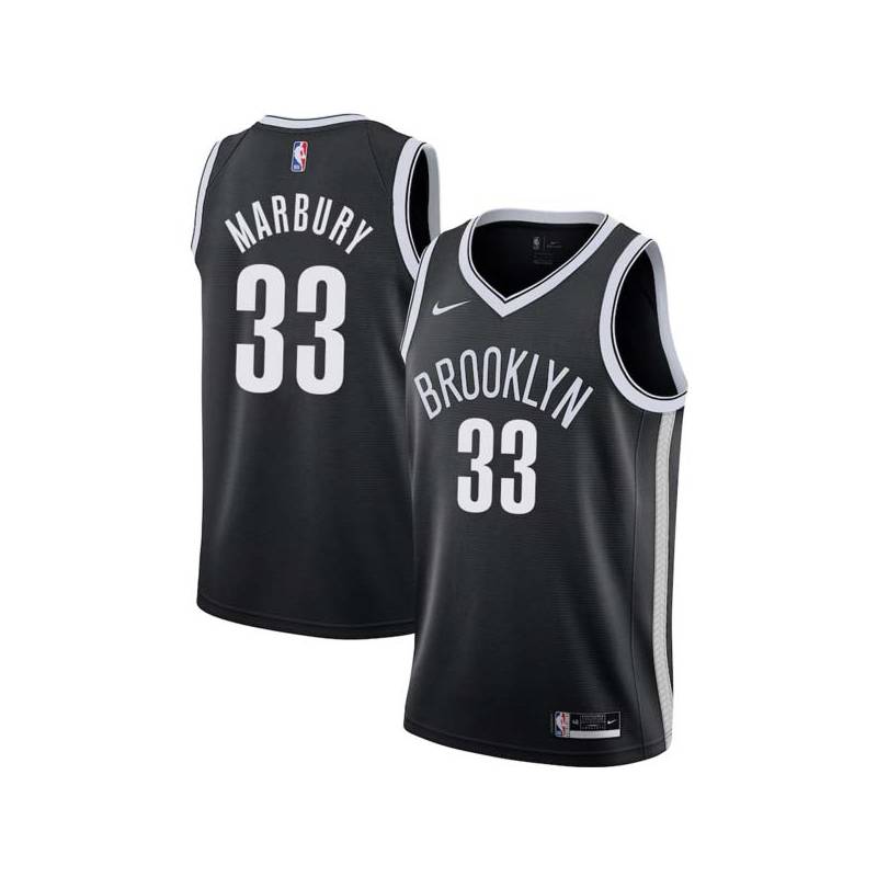 Black Stephon Marbury Nets #33 Twill Basketball Jersey FREE SHIPPING