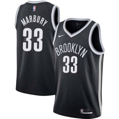 Black Stephon Marbury Nets #33 Twill Basketball Jersey FREE SHIPPING