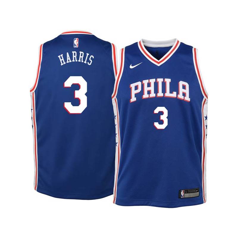 Blue Tony Harris Twill Basketball Jersey -76ers #3 Harris Twill Jerseys, FREE SHIPPING