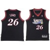 Black Throwback Manny Leaks Twill Basketball Jersey -76ers #26 Leaks Twill Jerseys, FREE SHIPPING