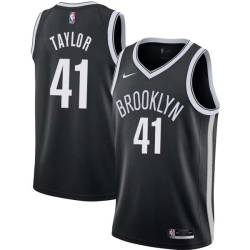 Black Tyshawn Taylor Nets #41 Twill Basketball Jersey FREE SHIPPING