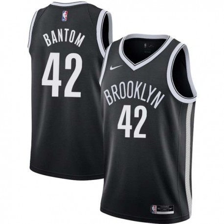 Black Mike Bantom Nets #42 Twill Basketball Jersey FREE SHIPPING