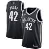Black P.J. Brown Nets #42 Twill Basketball Jersey FREE SHIPPING