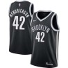 Black Mark Hendrickson Nets #42 Twill Basketball Jersey FREE SHIPPING