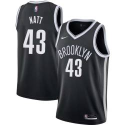 Calvin Natt Nets #43 Twill Basketball Jersey FREE SHIPPING