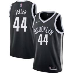 Black Tyler Zeller Nets #44 Twill Basketball Jersey FREE SHIPPING